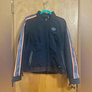 Harley Davidson Women’s Jacket black and orange Size XL EUC